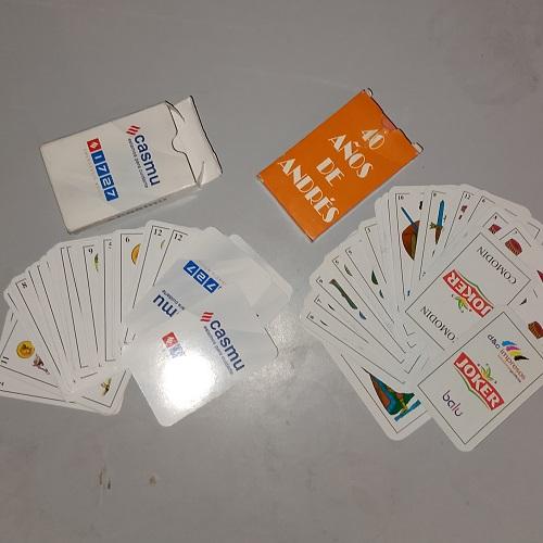Dos mazos de cartas españolas